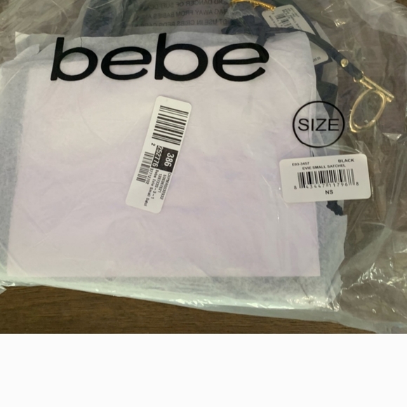 NWT🖤BEBE Evie Black Small Satchel purse - Picture 4 of 7